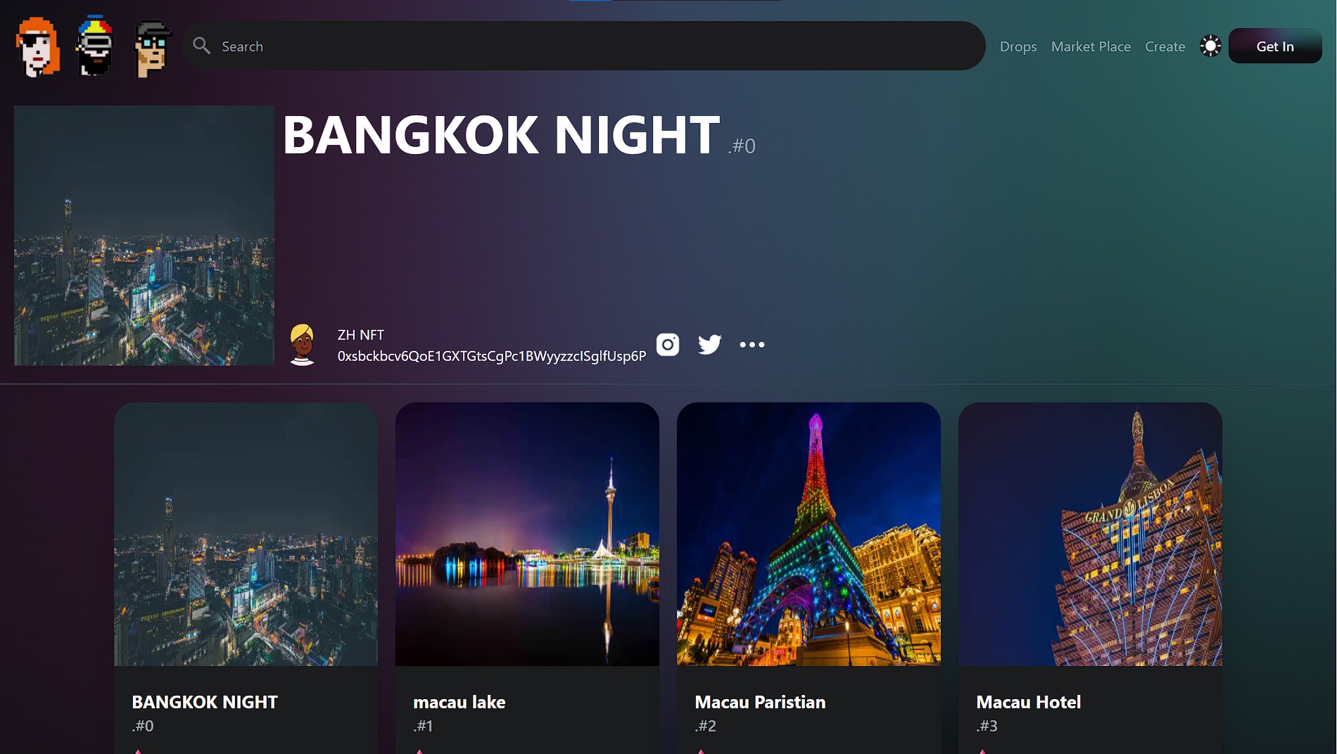 Web-3 NFT webmarket