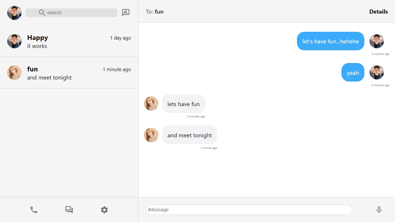 MERN Stack iMessage Clone